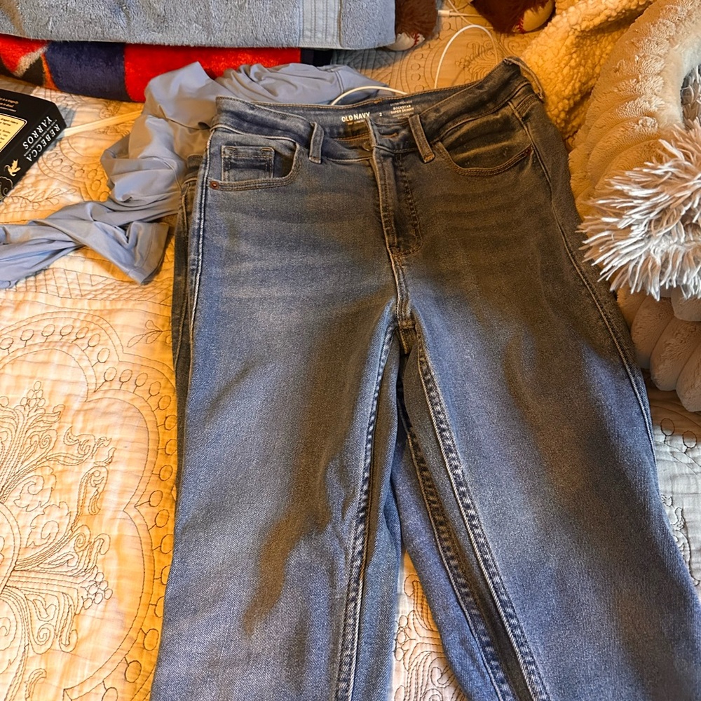 Old Navy Blue Ankle Cropped Jeans Versatile Style
